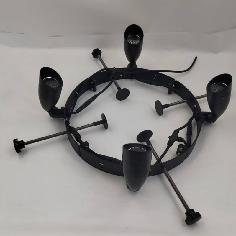 Palm tree led ring light 400mm dia with 4 spot lights