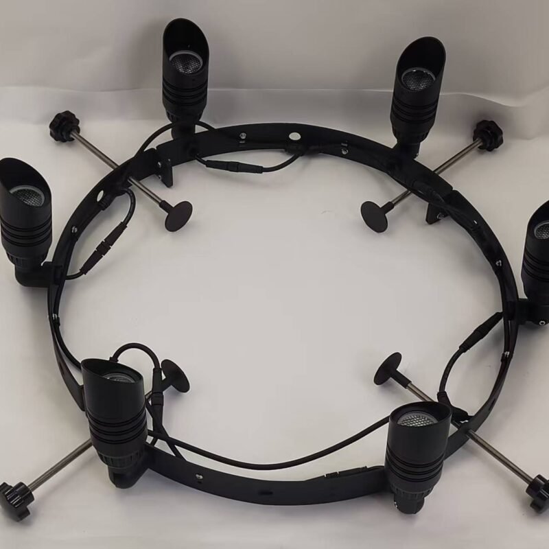 Plam tree led ring light 600mm dia with 6 spot lights