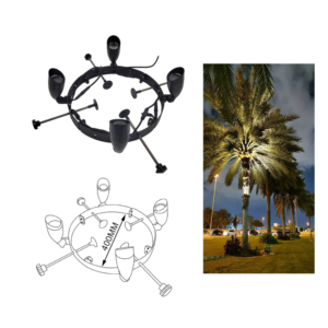 Palm Tree Ring Lights in Dubai & UAE – Ultimate Guide by Newon.ae 6 PalmTreeRingLight 400mm Infographic COBLED 304SS 1