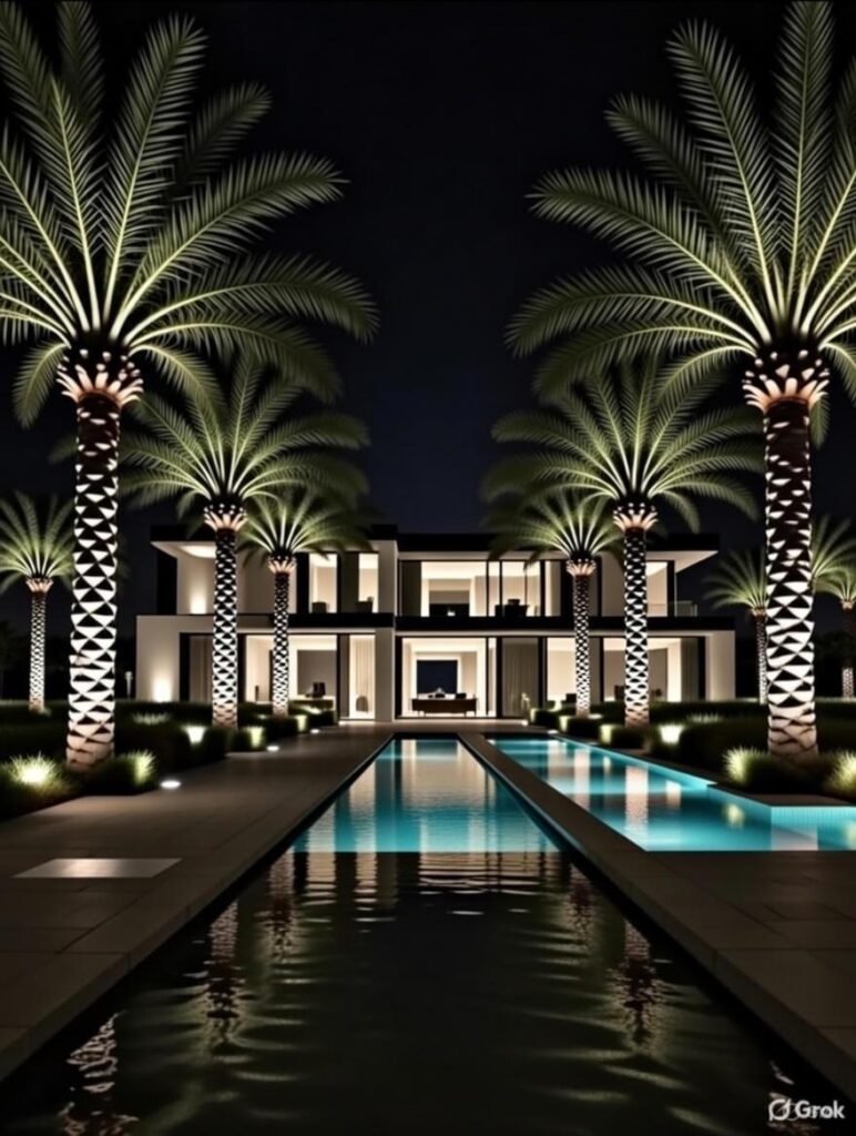 Palm Tree Ring Lights in Dubai & UAE – Ultimate Guide by Newon.ae 19 warm white palm tree light 3000K 6